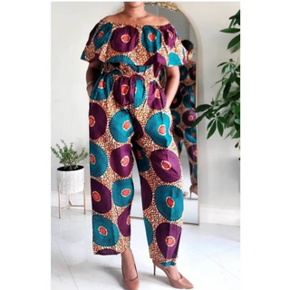 African Print Ankara Style Pants Jumper Jumpsuit Romper