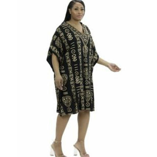 African Ethnic Tribal Long Kaftan Caftan Loungewear Robe Duster Dress
