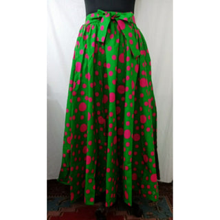 African Print Ankara Style Long Maxi Skirt with matching Sash