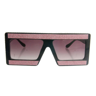 Pink Glitter Square Sunglasses